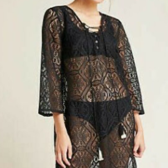 Anthropologie NWT Riley Lace Caftan - Picture 2 of 5